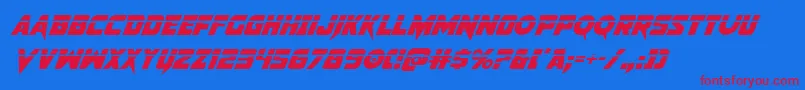 Pistoleerlasital2 Font – Red Fonts on Blue Background