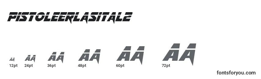 Размеры шрифта Pistoleerlasital2