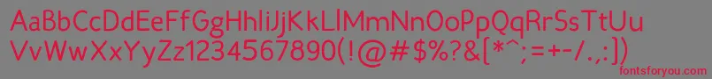 Candelabook Font – Red Fonts on Gray Background