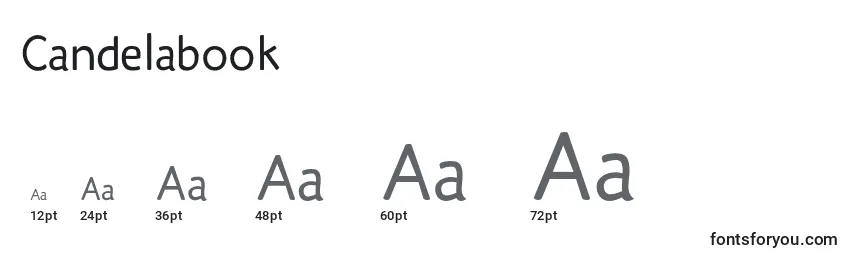 Candelabook Font Sizes