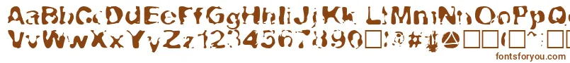 Lava-fontti – ruskeat fontit valkoisella taustalla