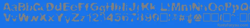 Lava-Schriftart – Graue Schriften auf blauem Hintergrund