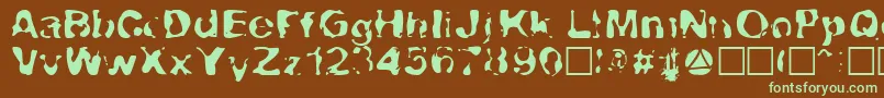 Шрифт Lava – зелёные шрифты на коричневом фоне