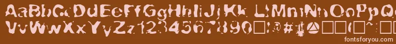 Lava Font – Pink Fonts on Brown Background