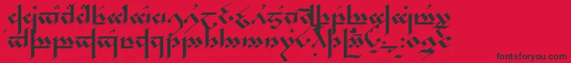 TengwarNoldor Font – Black Fonts on Red Background