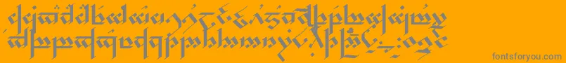 fuente TengwarNoldor – Fuentes Grises Sobre Fondo Naranja