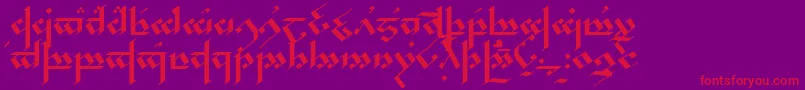 Шрифт TengwarNoldor – красные шрифты на фиолетовом фоне