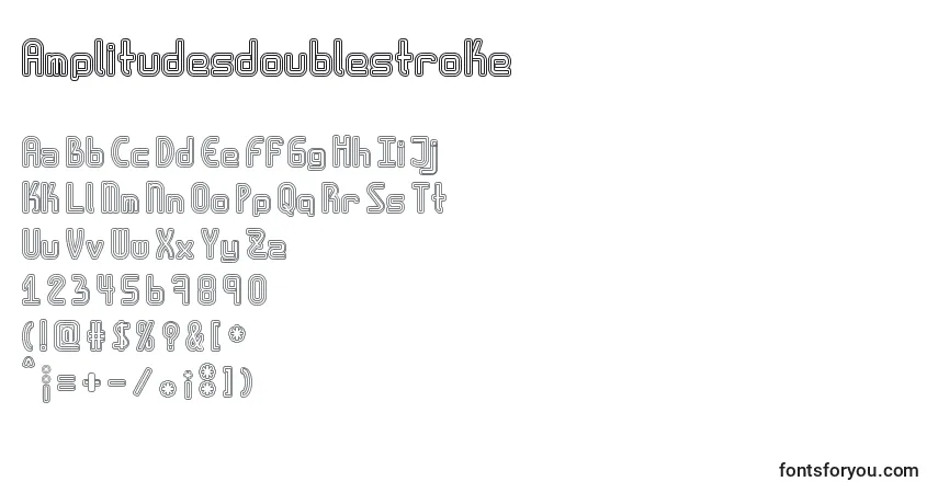 Fuente Amplitudesdoublestroke - alfabeto, números, caracteres especiales