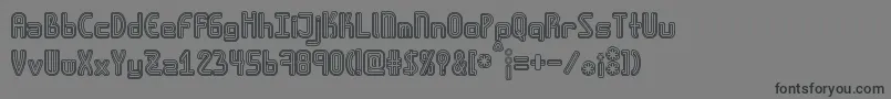 フォントAmplitudesdoublestroke – 黒い文字の灰色の背景