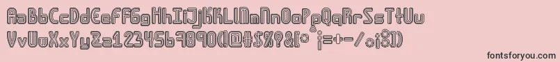 Amplitudesdoublestroke Font – Black Fonts on Pink Background