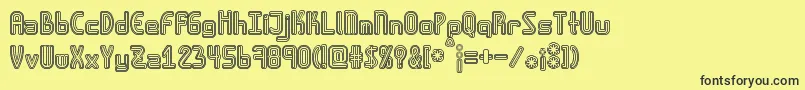 Amplitudesdoublestroke Font – Black Fonts on Yellow Background