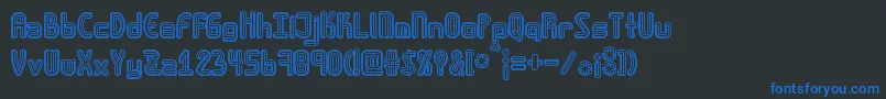 Amplitudesdoublestroke Font – Blue Fonts on Black Background