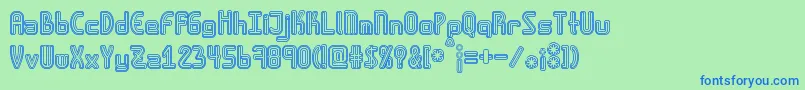 Amplitudesdoublestroke Font – Blue Fonts on Green Background