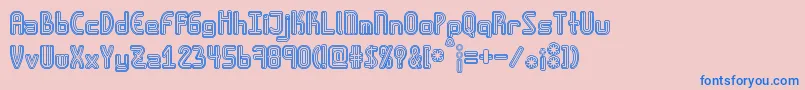 Amplitudesdoublestroke Font – Blue Fonts on Pink Background