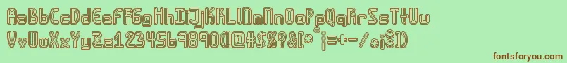 Amplitudesdoublestroke Font – Brown Fonts on Green Background