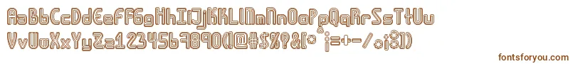 Amplitudesdoublestroke-fontti – ruskeat fontit valkoisella taustalla