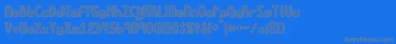 Amplitudesdoublestroke Font – Gray Fonts on Blue Background