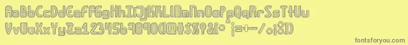 Amplitudesdoublestroke Font – Gray Fonts on Yellow Background