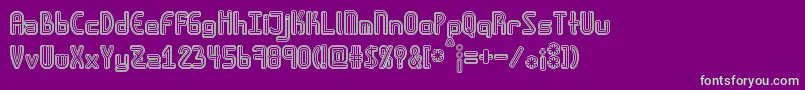 Amplitudesdoublestroke Font – Green Fonts on Purple Background