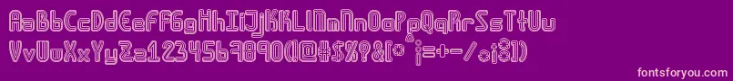 Amplitudesdoublestroke Font – Pink Fonts on Purple Background