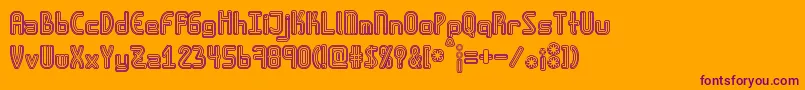 Amplitudesdoublestroke Font – Purple Fonts on Orange Background