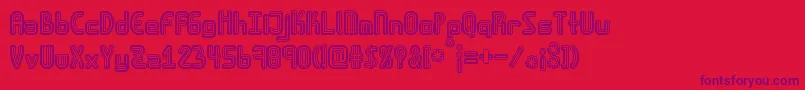 Amplitudesdoublestroke Font – Purple Fonts on Red Background