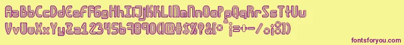 Amplitudesdoublestroke Font – Purple Fonts on Yellow Background