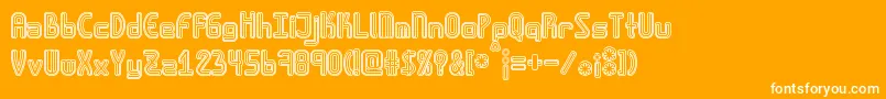 Amplitudesdoublestroke Font – White Fonts on Orange Background