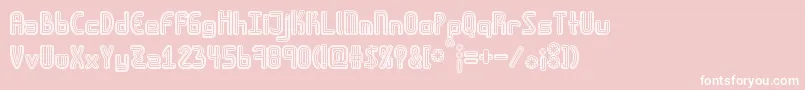 Amplitudesdoublestroke Font – White Fonts on Pink Background