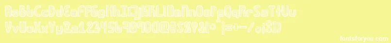 Amplitudesdoublestroke Font – White Fonts on Yellow Background