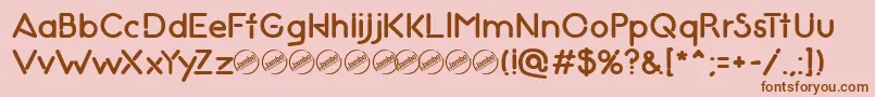 NightClubSeventyBold Font – Brown Fonts on Pink Background