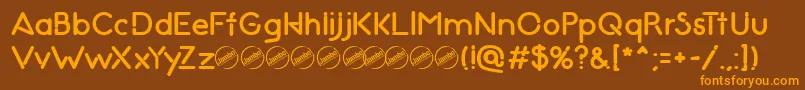 NightClubSeventyBold Font – Orange Fonts on Brown Background