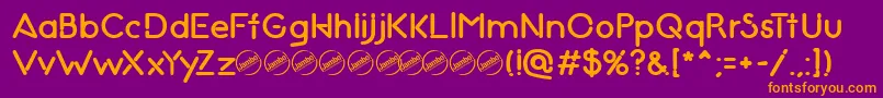 NightClubSeventyBold Font – Orange Fonts on Purple Background