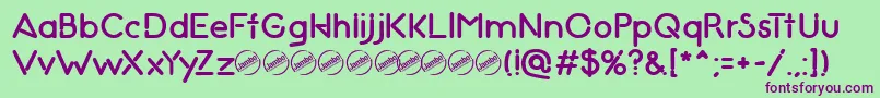 NightClubSeventyBold Font – Purple Fonts on Green Background