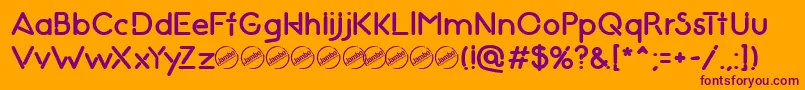 NightClubSeventyBold Font – Purple Fonts on Orange Background