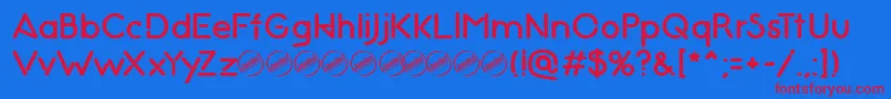 NightClubSeventyBold Font – Red Fonts on Blue Background