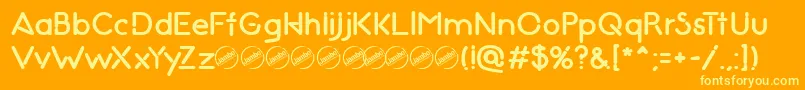 NightClubSeventyBold Font – Yellow Fonts on Orange Background