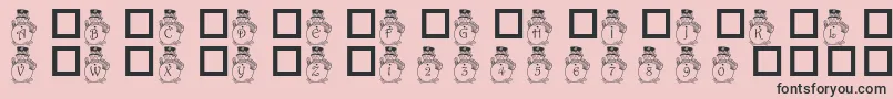 Pf Snowman3 Font – Black Fonts on Pink Background