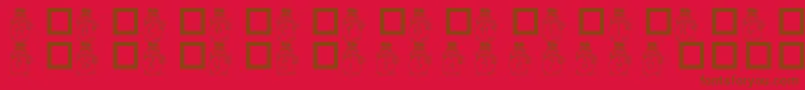 Pf Snowman3 Font – Brown Fonts on Red Background