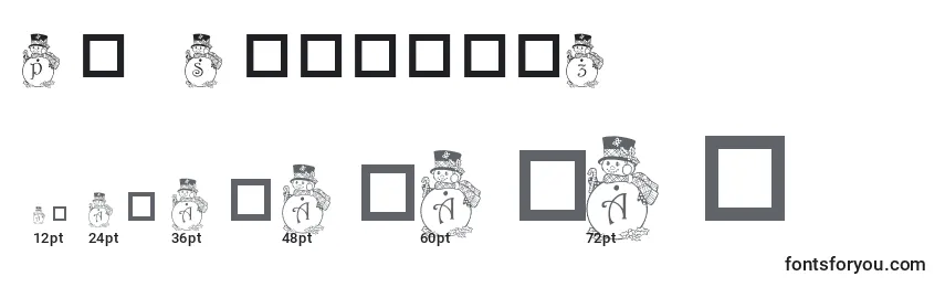 Pf Snowman3 Font Sizes