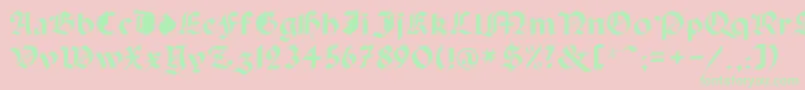 Paganini Font – Green Fonts on Pink Background