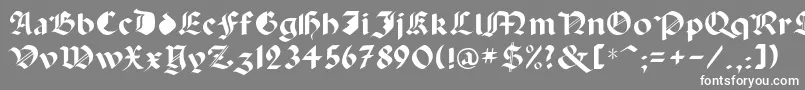 フォントPaganini – 灰色の背景に白い文字