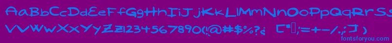 Laila Font – Blue Fonts on Purple Background