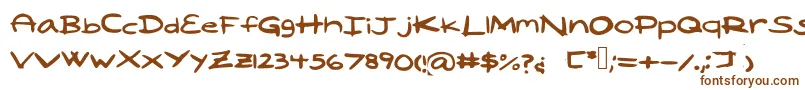Laila-fontti – ruskeat fontit valkoisella taustalla