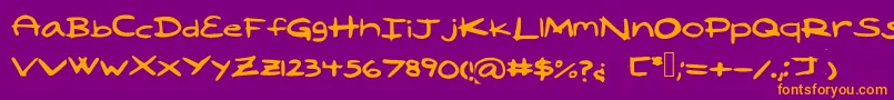 Laila Font – Orange Fonts on Purple Background