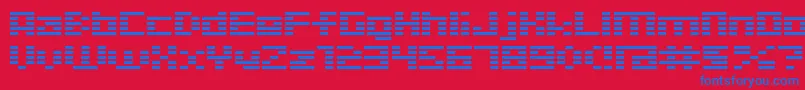 D3 Digitalism Font – Blue Fonts on Red Background