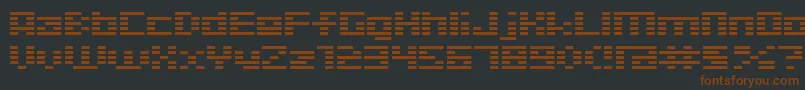 Fonte D3 Digitalism – fontes marrons em um fundo preto