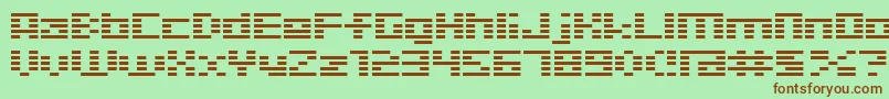 D3 Digitalism Font – Brown Fonts on Green Background