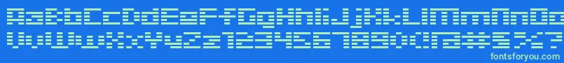 D3 Digitalism Font – Green Fonts on Blue Background