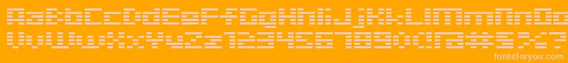 Czcionka D3 Digitalism – różowe czcionki na pomarańczowym tle